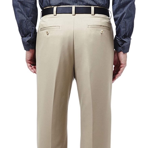 Haggar Other - (1739) Haggar Men's Cool 18 Stria Hidden Expandable Waistband Plain Front Pant